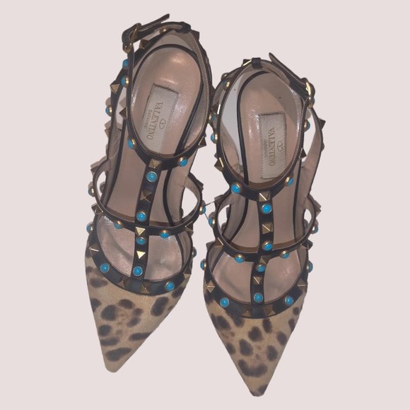 Valentino Garavani Rockstud Leopard Stilettos !!! - Picture 8 of 11